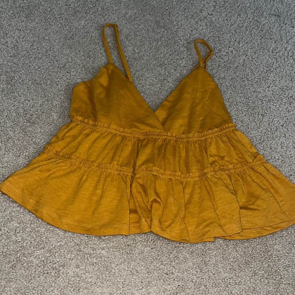 Orange crop tank top size S